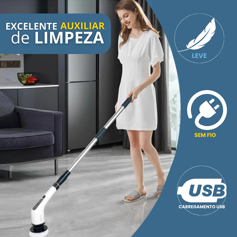 Escova Elétrica 9 em 1 Para Limpeza Profunda - CLOPCLEAN