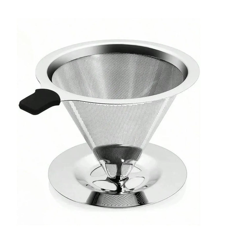 Coador com Filtro de Café Reutilizável em Aço Inox