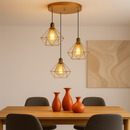 Luminária Pendente Triplo Diamante