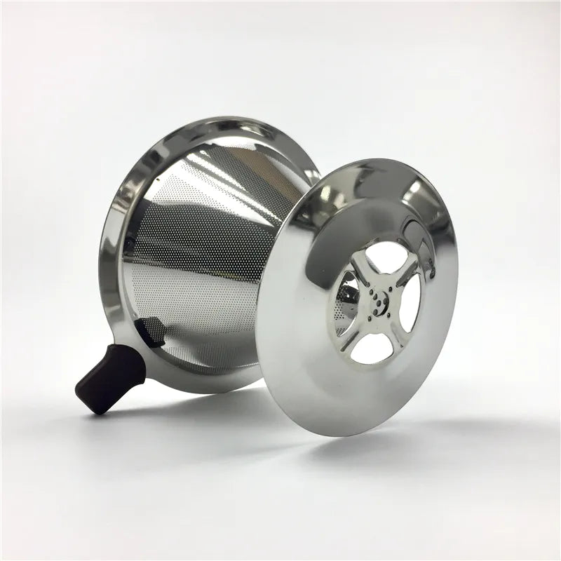 Coador com Filtro de Café Reutilizável em Aço Inox