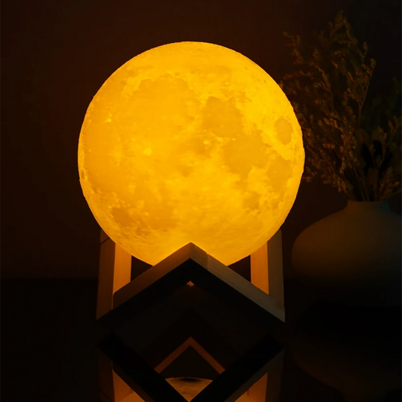 Luminária Lua 3D Realista