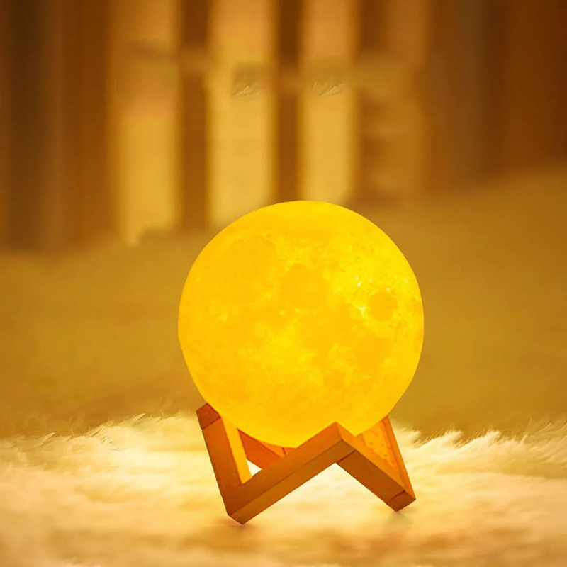 Luminária Lua 3D Realista