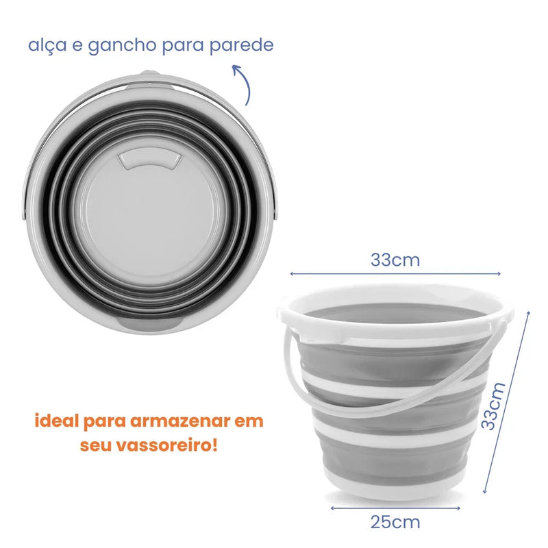 Balde Retrátil de Silicone  Premium