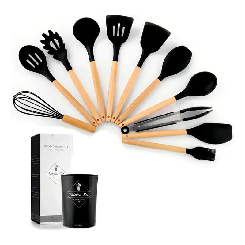 Kit Utensílios de Cozinha em Silicone