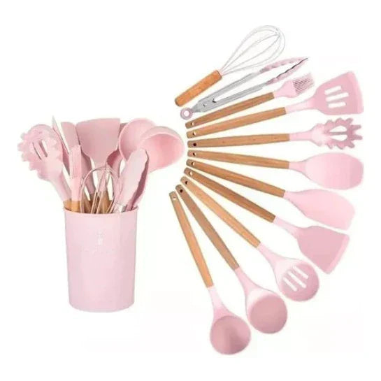 Kit Utensílios de Cozinha em Silicone