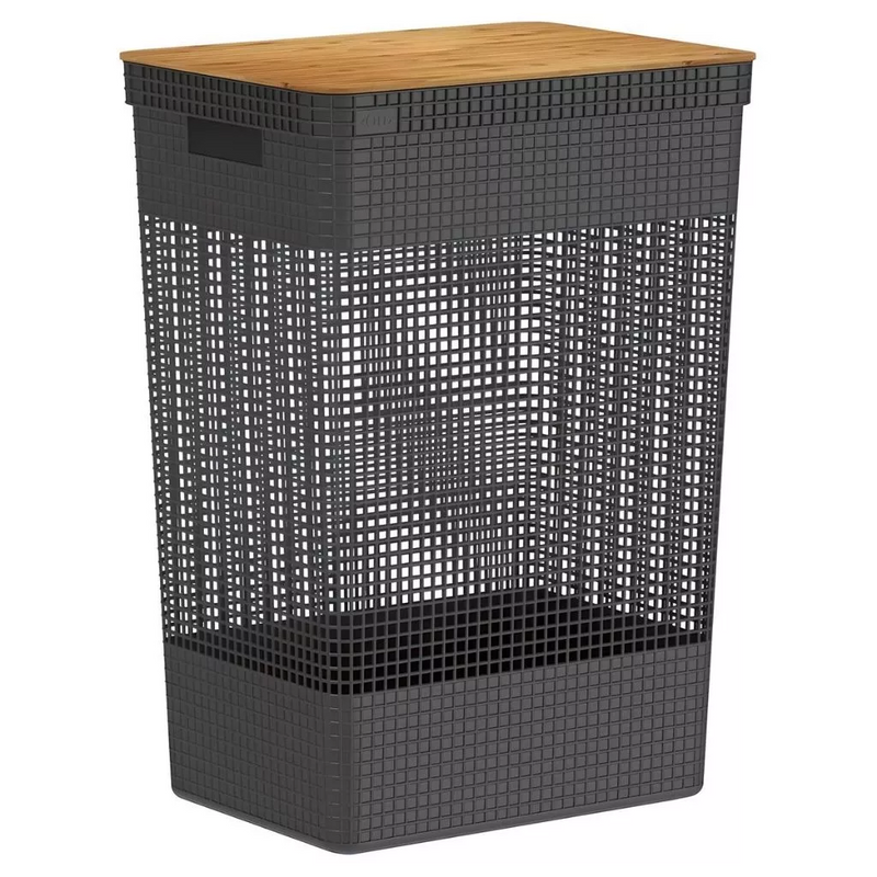 Cesto Roupa Suja 49L | Tampa Bambu
