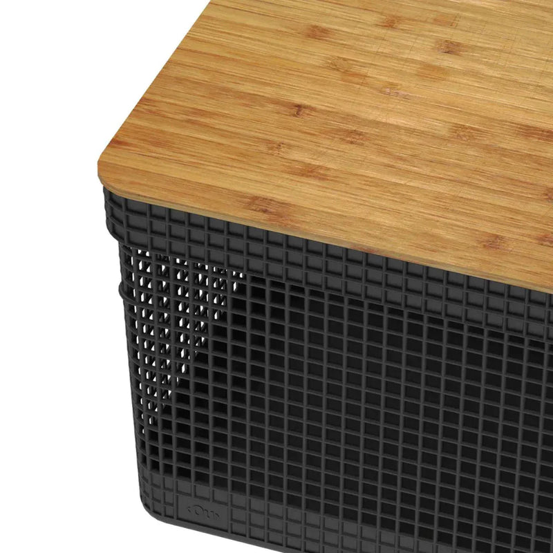 Cesto Organizador 20L Tampa em Bambu