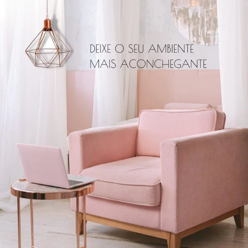 Luminária Pendente Triplo Diamante