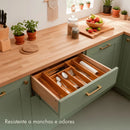 Porta-Talheres de Bambu Extensível