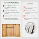 Porta-Talheres de Bambu Extensível