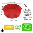 Kit 2 formas de Silicone Redonda  Air Fryer