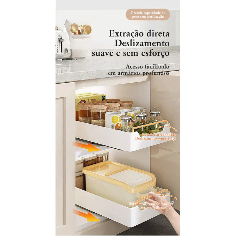 Armário Deslizante Prateleira Organizadora