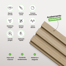 Painel Ripado Laminado de EVA Autocolante | Linha Madeto