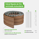 Painel Ripado Laminado de EVA Autocolante | Linha Madeto